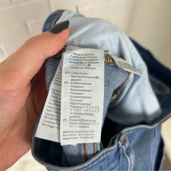 🍓Madewell 11” High Rise Skinny Crop Denim Jeans Size 28 - Picture 4 of 9